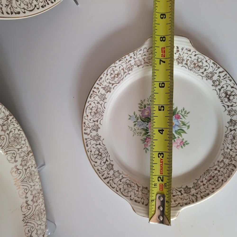 Limoges Triumph Rosalie Plates with Warranted 22K Gold Trim